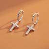 New Arrival 925 Sterling Silver Earrings Zircon Cross Drop Earrings For Women Birthday Gift Earings Fashion Jewelry