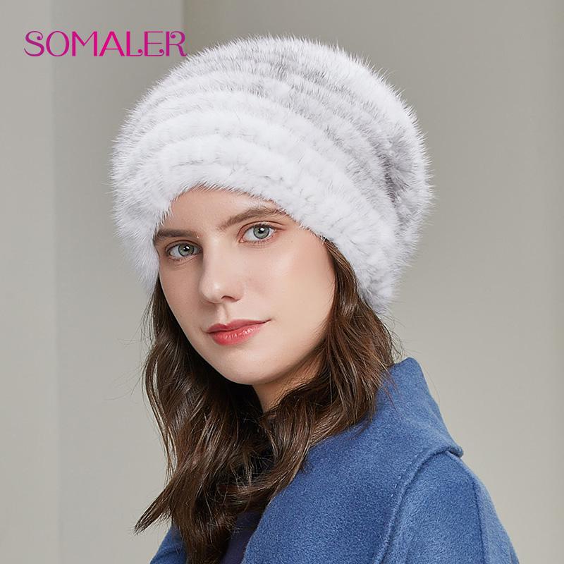 SOMALER Зимняя меховая шапка