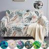 Green Leaves Elastic Sofa Cover For Living Room Polyester Stretch Slipcover 1 /2 /3 /4 Seater Corner Sofa Cover L Shape Need Buy 2