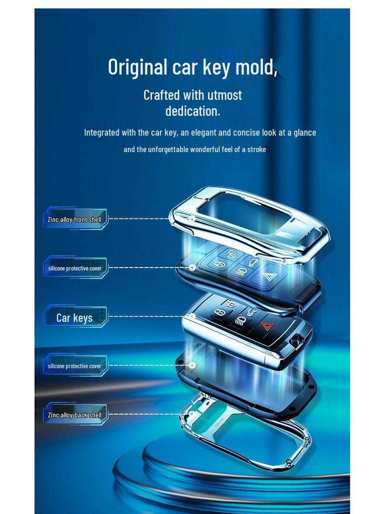 Чехол для ключа Jaguar для XEL, XFL, E-PACE, XJL, F-PACE - Роскошная защитная накладка