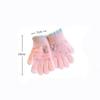 Cute Cartoon Children Full Fingers Gloves Thickened Windproof Gloves New Kids Knitted Gloves