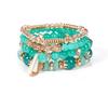 Fashionable 4Pcs Boho Multilayer Natural Stone Crystal Beaded Bracelets Fashion Women Set