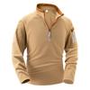 Men's Stand-up Collar Half-zipper Long-sleeved Fleece Top, Arm Trendy Zipper Hoodie Pullover Training Hoodie