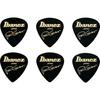 Ibanez Paul Gilbert Signature Picks, 6-Pack, Black, B1000PG-BK Short Teardrop