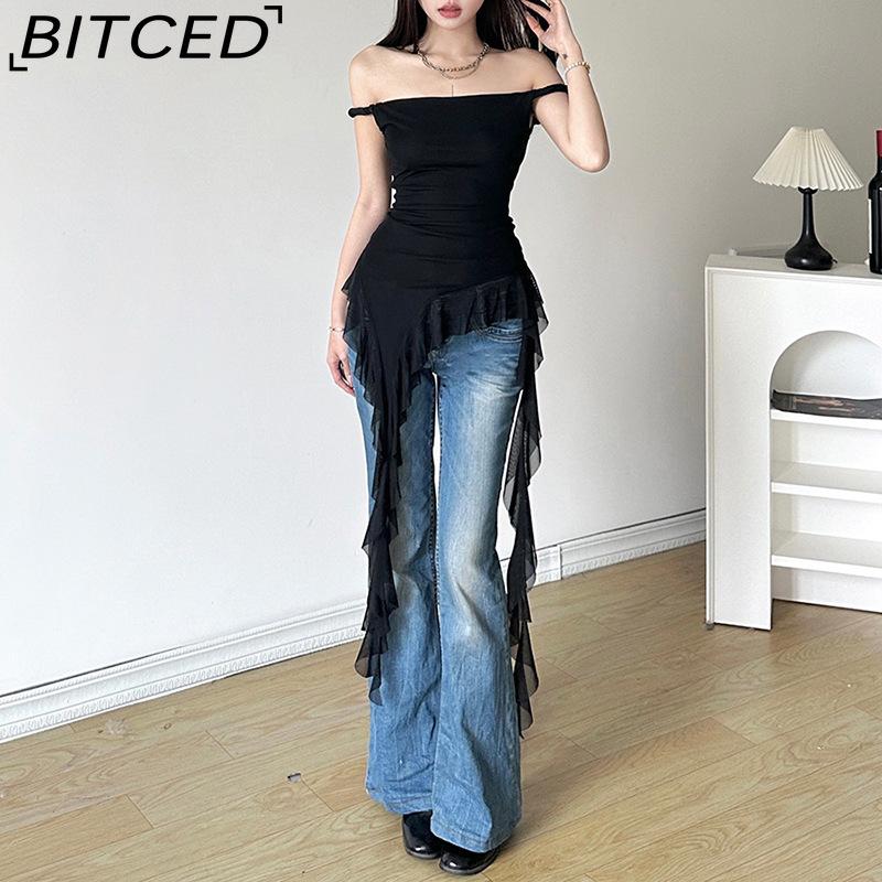 BITCED Весенний женский однотонный облегающий уличный топ без бретелек, без рукавов, с открытой спиной