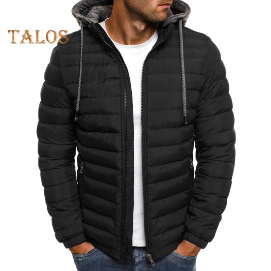 Мужская хлопковая куртка с капюшоном, завязками на шнурке, длинными рукавами, застежкой-молнией, повседневное пальто, ветрозащитная плюшевая подкладка, утолщенная теплая верхняя одежда