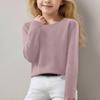Girls Long Sleeve Round Neck Knit Pullover Jumper Tops Spring Base Layer Top Thermal Undershirt Youth Underwear 8-16Years