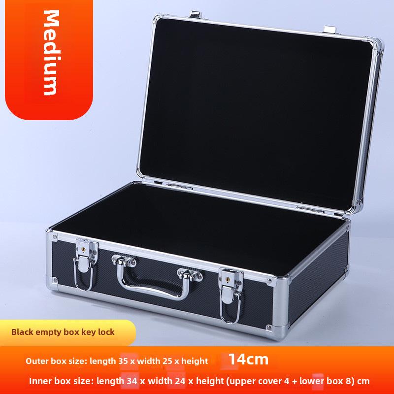 Портативный ящик для инструментов из алюминиевого сплава с замком для хранения оборудования, документов и наличных денег