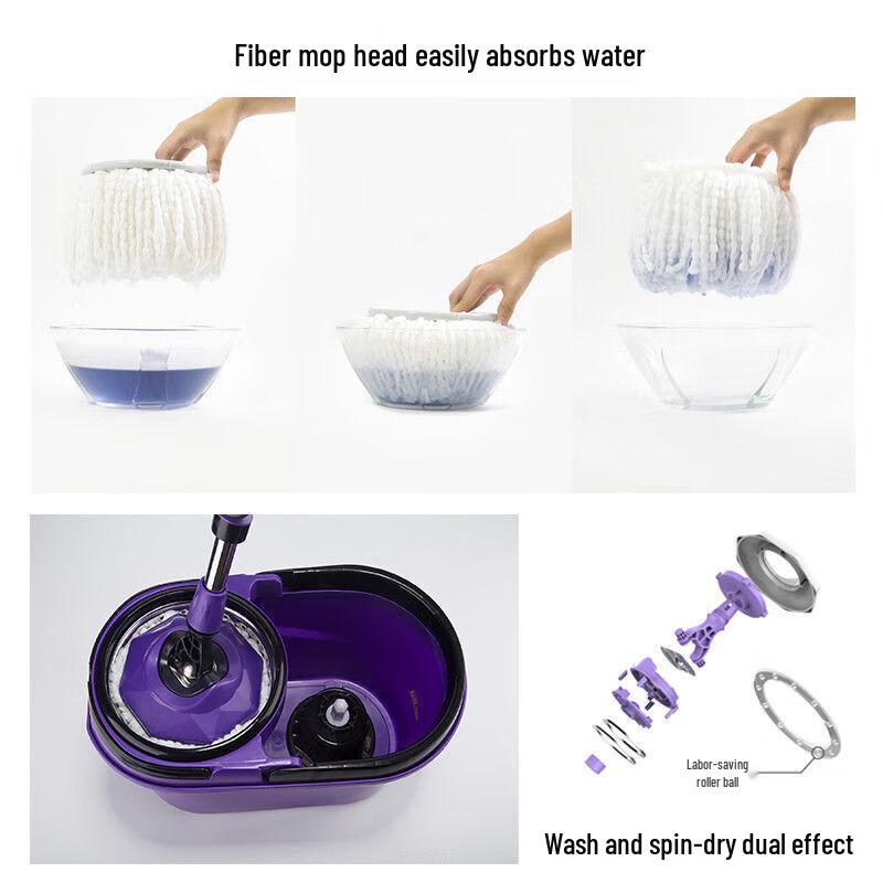 Miaojie Dual Drive Rotary Mop Set