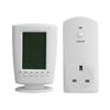 LCD Temperature Controller with Backlight Wireless Remote Programmable Thermostat SocketUK 250V 13A