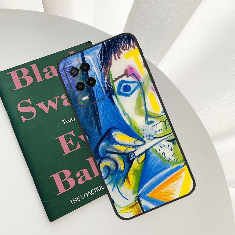 Picasso Abstract painting Art Case For Oppo A54 A74 A94 A54S A57S A15 A16 A17 A52 A72 A76 A96 A58 A78 A98 A77 A5 A9 Cover