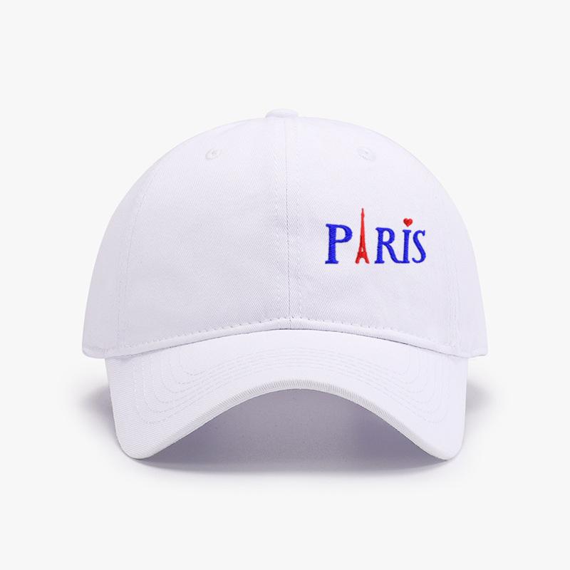 Embroidery PARIS Eiffel Tower Unisex Baseball Cap Soft Cotton sun hats Women Adjustable Snapback sunbonnet Adult cap Headwear