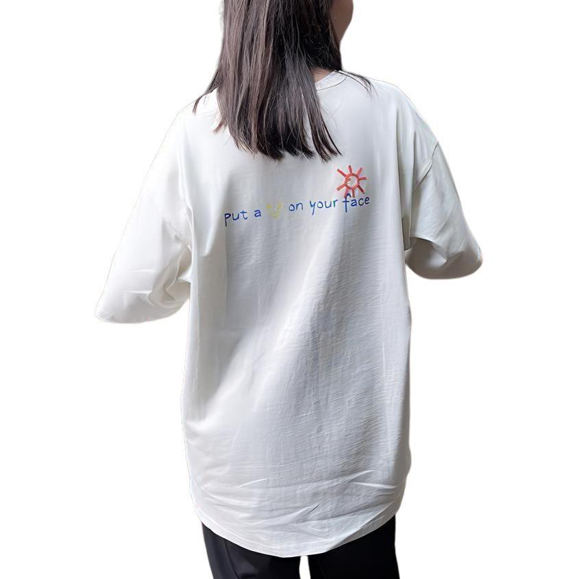 Converse T Shirts Unisex White Crew Neck Moderate Straight Fit 10024879-A01