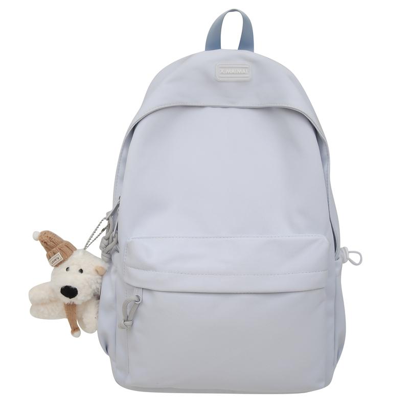 Студенческая школьная сумка однотонный кампусный рюкзак женский большой емкости рюкзак