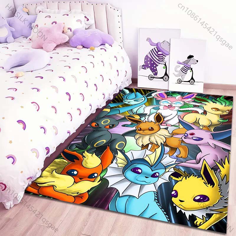 Классические 17 стилей P-Pokemon Иви Мультяшные ковры Коврик для гостиной спальни прикроватного пола Ковер для зоны Декор дома Potdemiel