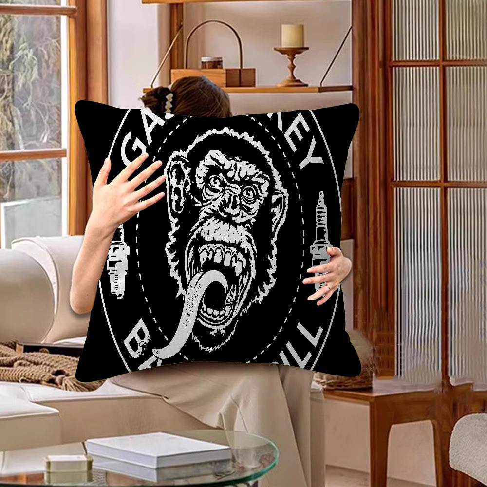 Gas M-monkey Cushion Cover Inches Farmhouse Decor Home Throw Pillow Covers For Couch Decorations