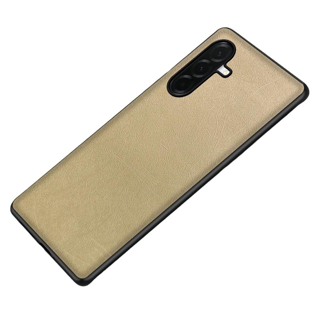 Чехол для Samsung Galaxy S25+ с шелковистой текстурой, покрытие из ПУ-кожи, защитная задняя крышка телефона из ПК и ТПУ