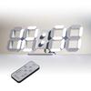 KOSUMOSU 10-Inch LED Wall Clock with Remote, 3D Display, Alarm, Date/Time, Temperature
