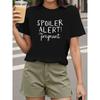 Женская футболка для беременных с принтом SPOILER ALERT I'm Pregnant, повседневная, с коротким рукавом, для раскрытия беременности