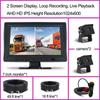 DVR 2 Channel Monitor Black Box 7" Screen AHD With Digital Video Recorder For RV Car Truck Bus Front Rear Reverse Backup Camera