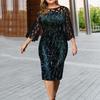 2024 Lady Party Dress Plus Size Women Clothes Slim Fit Wedding Prom Chic Dress-up