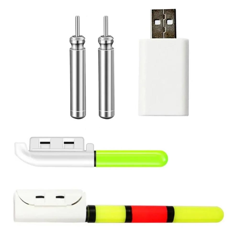 Рыболовные светящиеся палочки с аккумулятором и зарядным устройством Светодиодная ночная удочка для рыбалки Водонепроницаемая светящаяся лампа