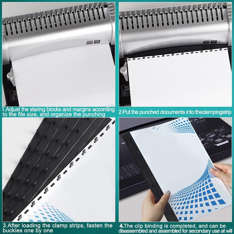 A4/A3 Size Office 21 Hole Comb Binding Machine Rubber Ring Binding Machine Heavy Duty Binder Machine