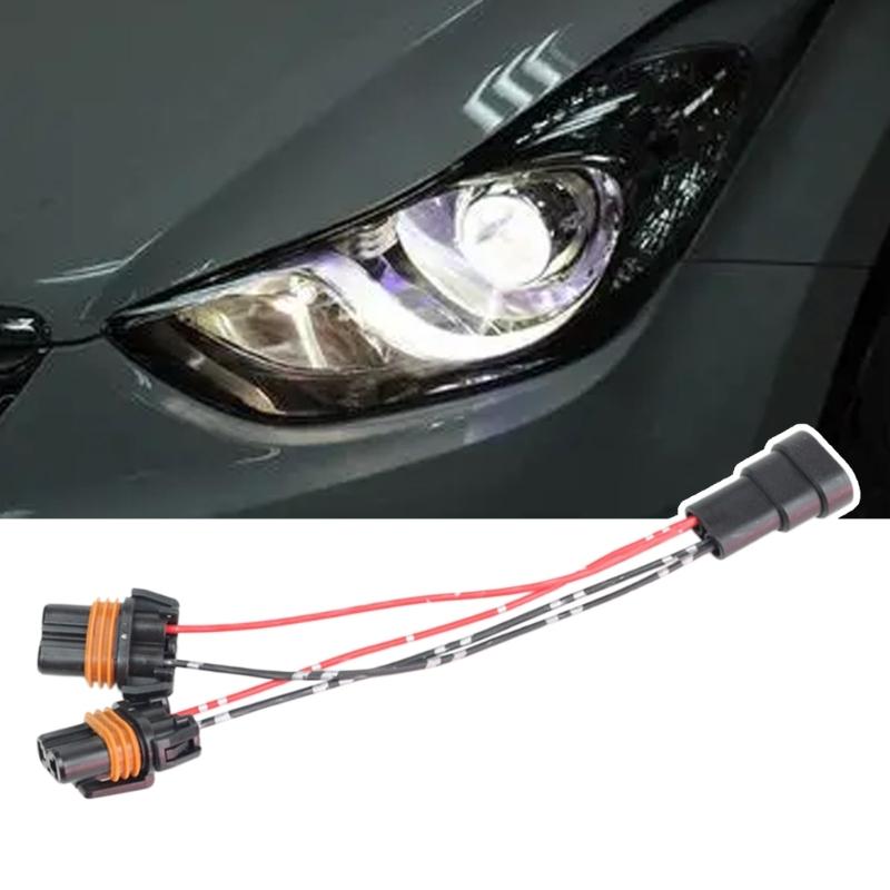9005 9006 HB3 HB4 Женский Адаптер Двойной Разъем для Ламп Жгут Проводки Plug and Play для Легкого Улучшения Освещения Автомобиля