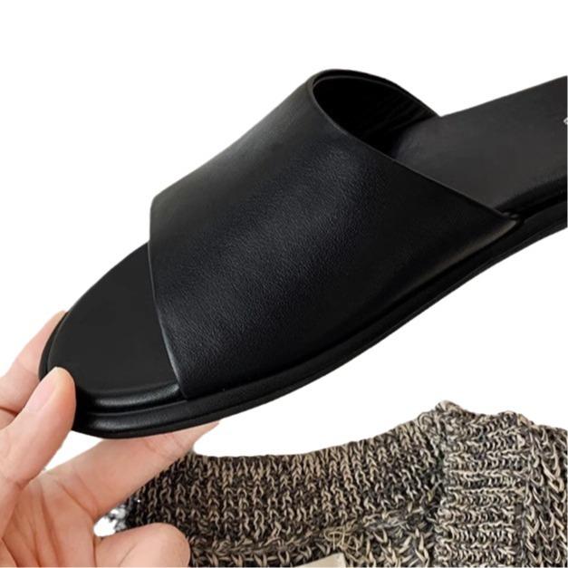 Мама-виноград того же стиля~ удобная овчина универсальная плоская подошва ряд стиль одно слово тапочки женская одежда 2025 лето новый