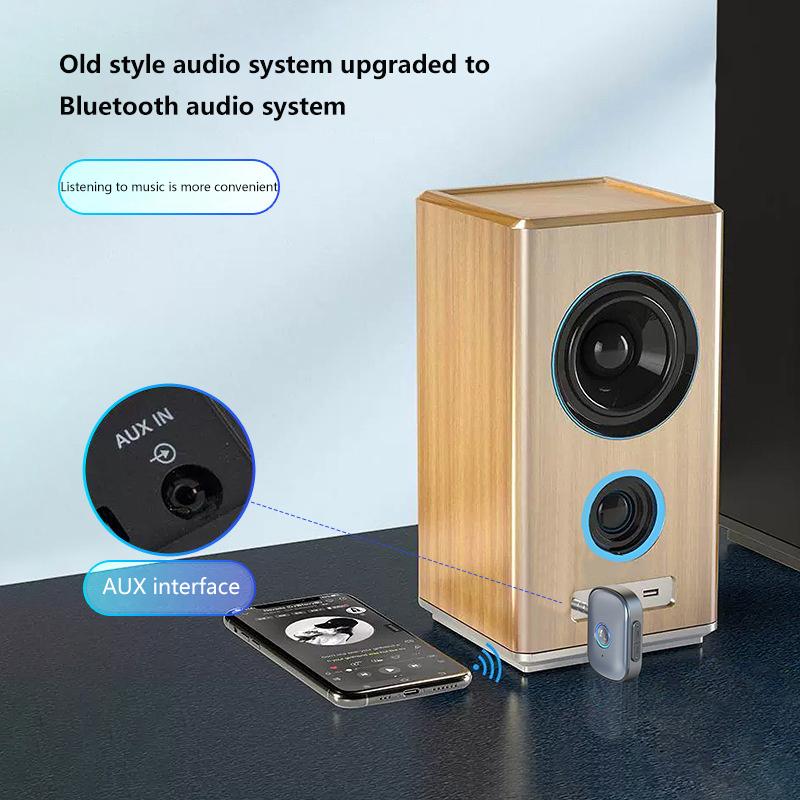 Bluetooth 5.3 Автомобильный приемник Адаптер 3,5 мм AUX Адаптер Разъем Автомобильный модулятор Передатчик Адаптер Беспроводной Адаптер Для Усилителя Динамика