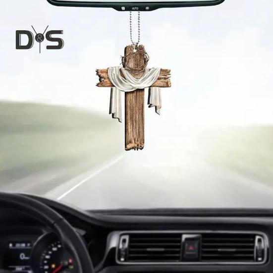 Модное подвесное украшение для автомобиля, акриловое автомобильное зеркало заднего вида, подвеска для салона автомобиля, брелок для ключей, уникальные автомобильные аксессуары