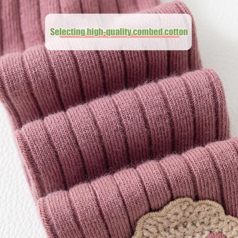 Детские колготки, носки с цветочным декором для девочек, детские чулки, леггинсы