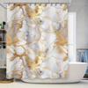 Роскошный мраморный набор штор для душа Белый Золотой Черный Серый Декор для ванной комнаты Водонепроницаемый принт Водонепроницаемый коврик для ванной Коробка для хранения салфеток
