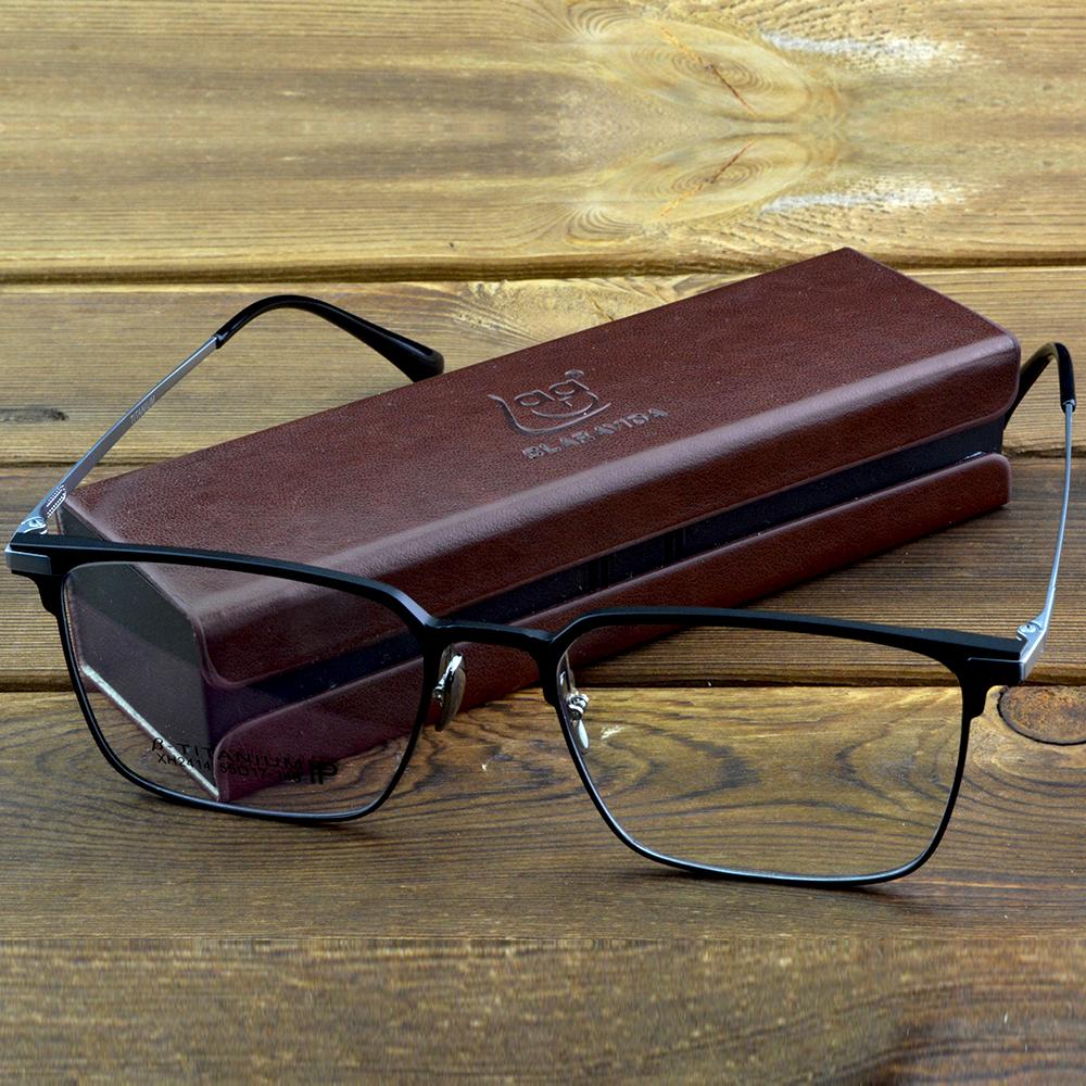 Клара Вида, лимит поставок!! Дизайнерская высококачественная титановая прочная 10-летняя серая оправа для очков Fusion Style Optic Eyeglasses + чехол из полиуретана