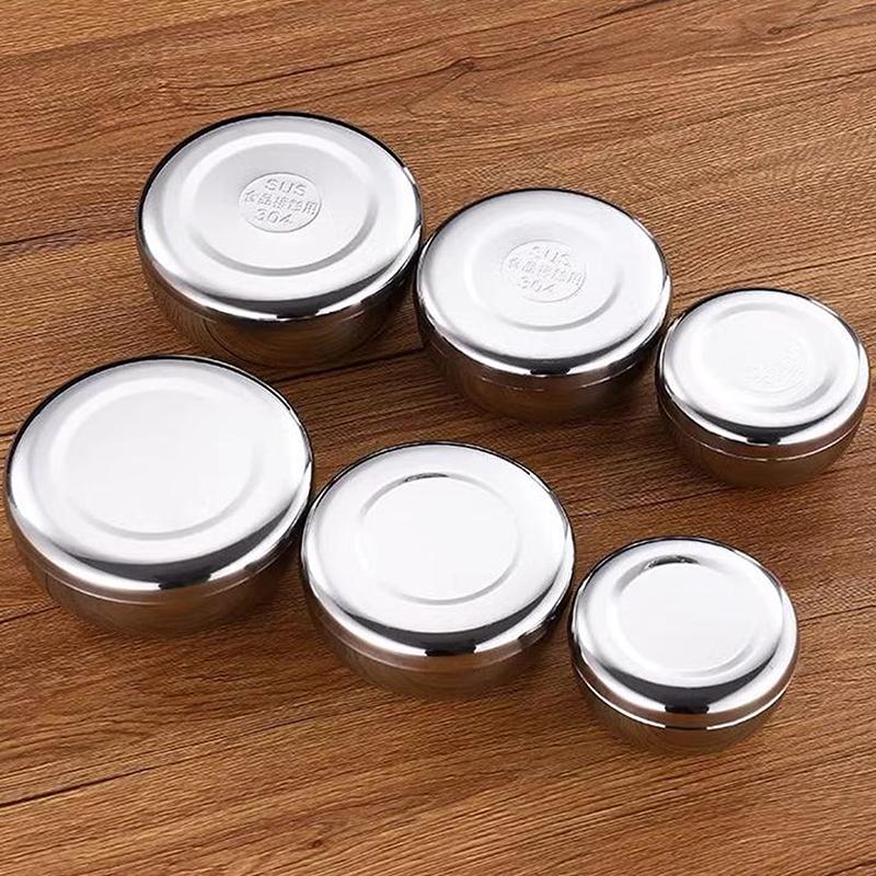 Миска из нержавеющей стали Корейская большая миска для вареного риса с крышкой Однослойная миска для риса на пару Детская противоожоговая/небьющаяся посуда