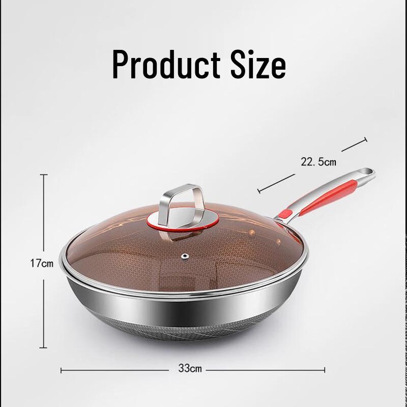 Third Uncle Third Aunt 316 Stainless Steel Wok Set with Lid