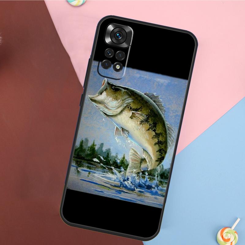 Чехол для рыбалки на басса для Xiaomi Redmi Note 14 13 12 9 10 11 Pro 9S 10S 11S 12S Redmi 14C 10C 12C 13C