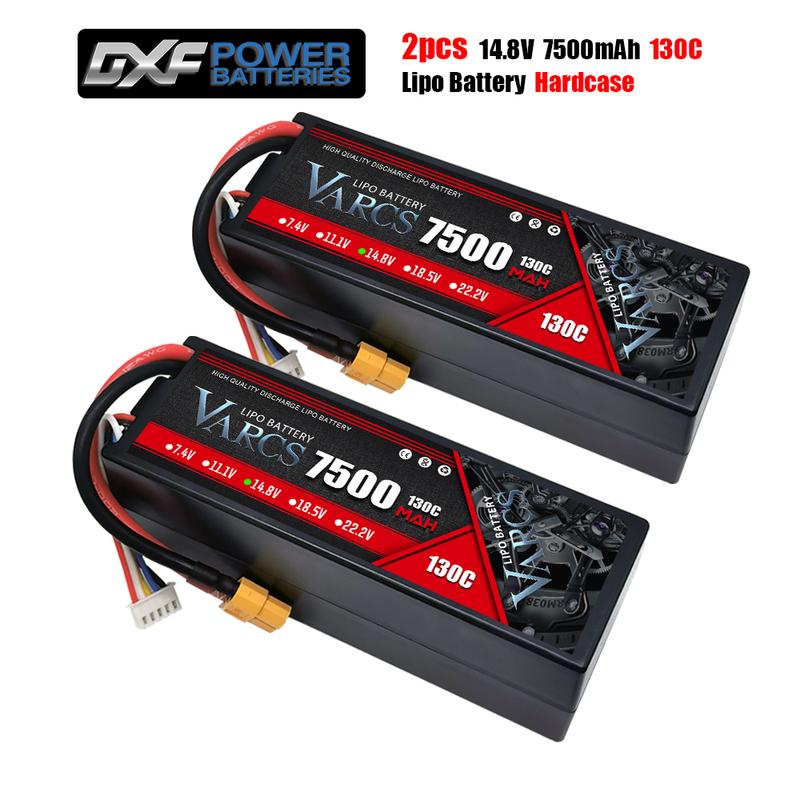 VARCS 4S Lipo Battery 130C 140C 8000mAh 8400mAh 7500mAh 6300mAh 5400mAh XT60 EC5 TRX T/DEANS XT150 Plug for RC 1/8 Buggy Car