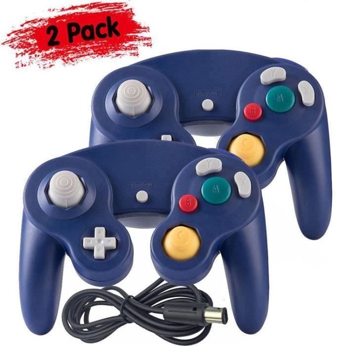 2 классических проводных контроллера GAMEPAD JOYPAD для NINTENDO GAMECUBE GC и; Wii-синий D0765