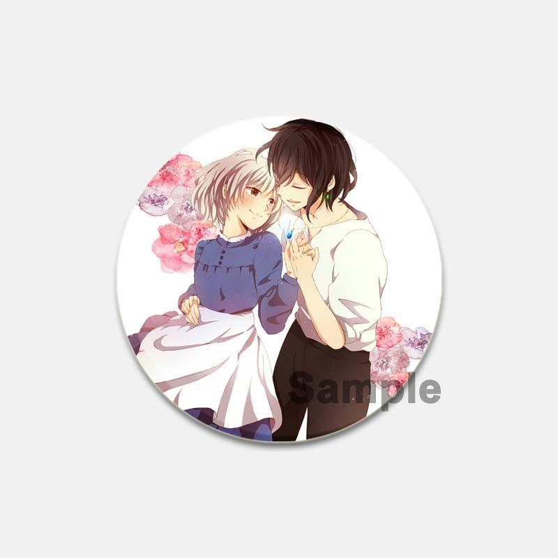 58 мм Ghibli Studio брошь мультфильм «Ходячий замок Хаула» значки для косплея эмалированные булавки коллекция нагрудник для рюкзаков декор одежды