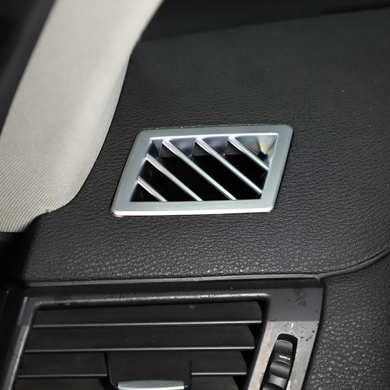 Для BMW X3 E83 2006 2007 2008 2009 2010 ABS хром/углеродное волокно приборной панели автомобиля вентиляционная рамка крышка отделка наклейки автомобиля