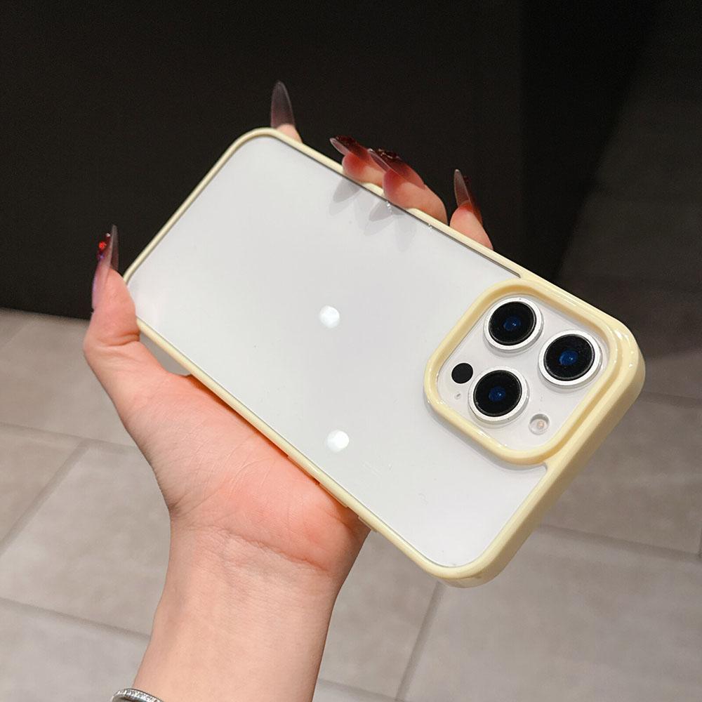 Роскошный Прозрачный Чехол для Телефона Конфетных Цветов Для iPhone 11 12 13 14 15 16 E Pro Max Plus Прозрачный Акриловый Бампер Задние Чехлы Обложка