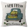 Pillow Cover Nordic Ins Pillow Summer Yellow Lemon Square Print Pillow Cover Cushion