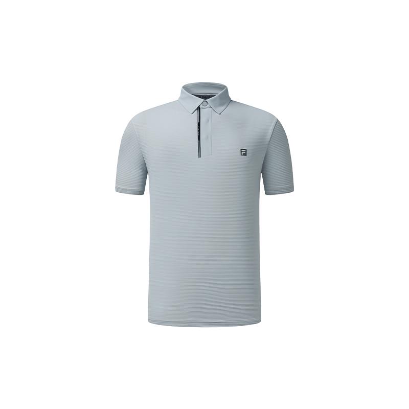 Men's FILA Golf Polo Shirts Men's Light Mist Gray Blue Lapel Moderate Other