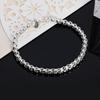 925 Sterling Silver Fine 4MM Round Lattice Bracelet for Woman Street Fashion Wedding Party Holiday Gift Streetwear Jewelry