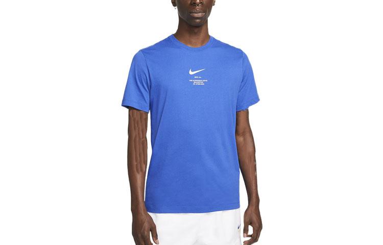 Nike Футболки мужские синие с круглым вырезом умеренного прямого кроя DZ2882-405