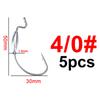 FTK 5 шт./лот, джиг-головка, рыболовный крючок, джиг-крючки для мягкой рыбы, наживка из углеродистой стали, крючки с погремушкой