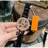 Уникальные роскошные женские часы из розового золота с вращающимся циферблатом со стразами и бриллиантами, креативные модные женские часы, водонепроницаемые часы