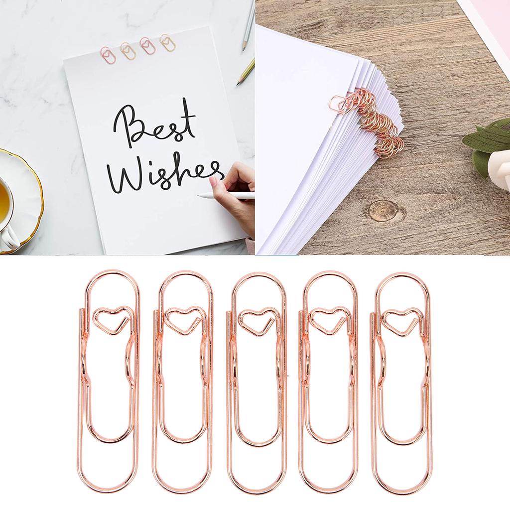 20pcs Pen Clips Metal Bookmark Paper Clip Stationery Tool Pen Holder Clips for Notebooks Book  