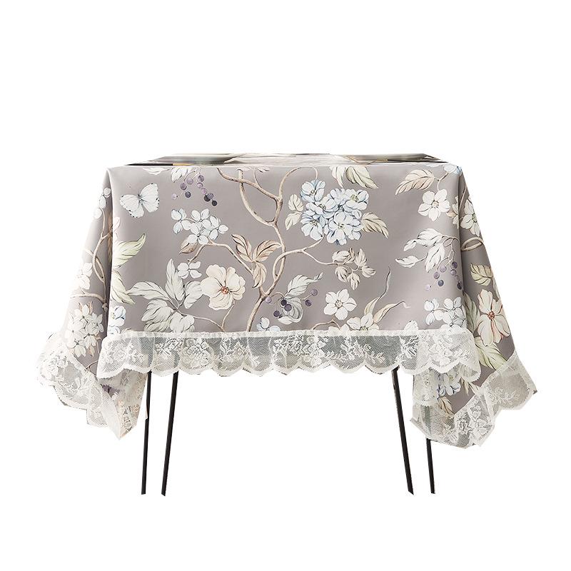 Американский Кантри Ретро Масляная Живопись Кружевной Край Скатерть для Кофейных и Обеденных Столов